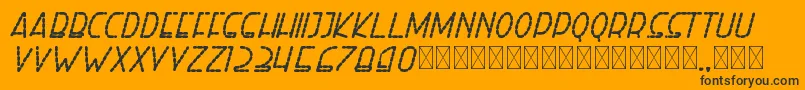 righthand extbolditalicdash personal Font – Black Fonts on Orange Background