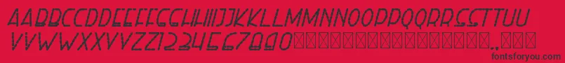 righthand extbolditalicdash personal Font – Black Fonts on Red Background