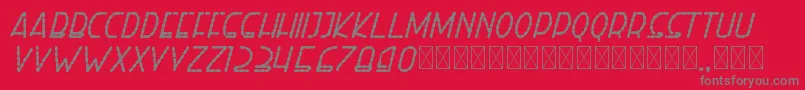 righthand extbolditalicdash personal Font – Gray Fonts on Red Background