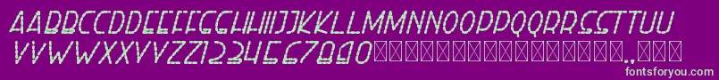 righthand extbolditalicdash personal Font – Green Fonts on Purple Background