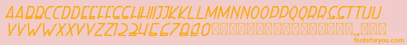 Police righthand extbolditalicdash personal – polices orange sur fond rose