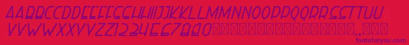 righthand extbolditalicdash personal Font – Purple Fonts on Red Background