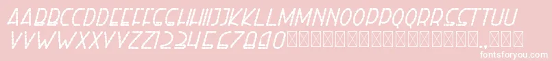 righthand extbolditalicdash personal Font – White Fonts on Pink Background