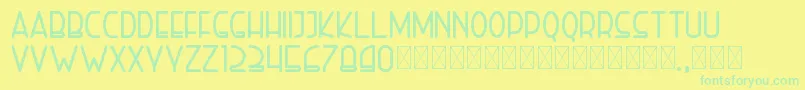 righthand extrabold personal Font – Green Fonts on Yellow Background