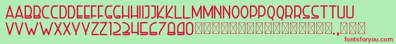 righthand extrabold personal Font – Red Fonts on Green Background
