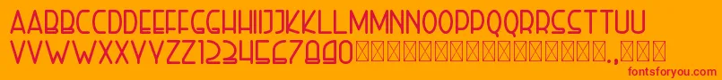 righthand extrabold personal Font – Red Fonts on Orange Background