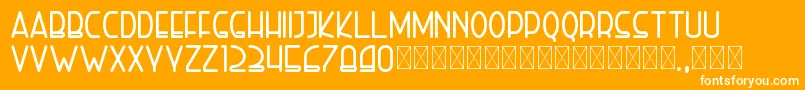 righthand extrabold personal Font – White Fonts on Orange Background