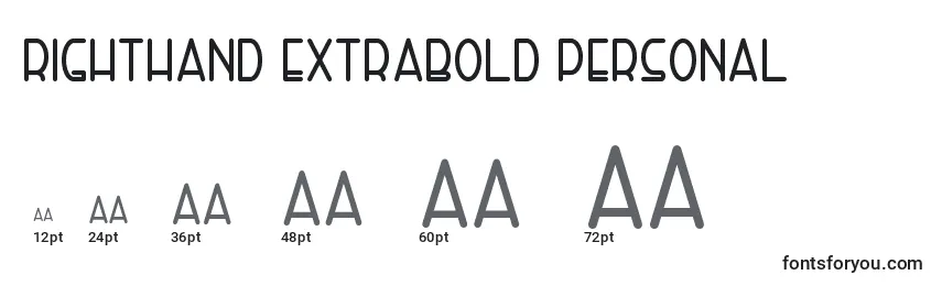 Righthand extrabold personal Font Sizes