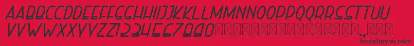 righthand extrabolditalic personal Font – Black Fonts on Red Background