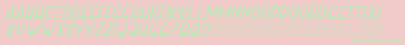 righthand extrabolditalic personal Font – Green Fonts on Pink Background