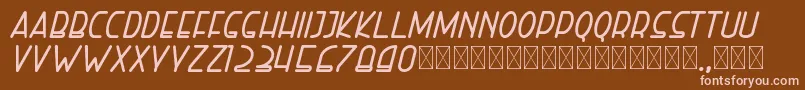 righthand extrabolditalic personal Font – Pink Fonts on Brown Background