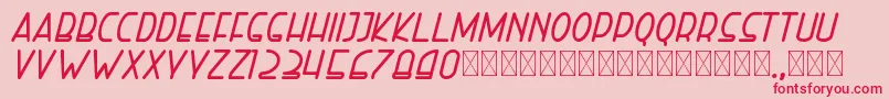 righthand extrabolditalic personal Font – Red Fonts on Pink Background