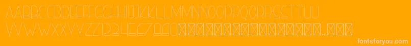 righthand hairline personal Font – Pink Fonts on Orange Background