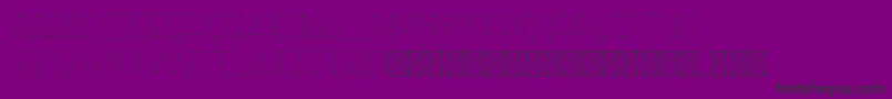 righthand hairlinedash personal-fontti – mustat fontit violetilla taustalla