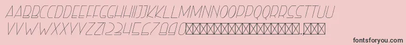 righthand hairlineitalic personal-Schriftart – Schwarze Schriften auf rosa Hintergrund