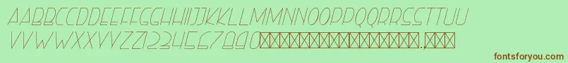 righthand hairlineitalic personal Font – Brown Fonts on Green Background