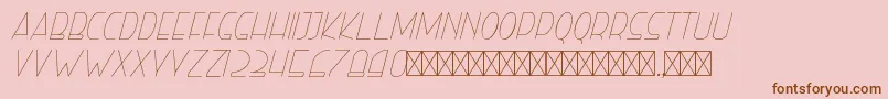 righthand hairlineitalic personal Font – Brown Fonts on Pink Background