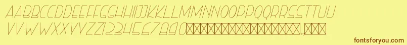 Fonte righthand hairlineitalic personal – fontes marrons em um fundo amarelo