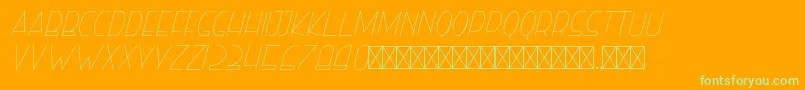 righthand hairlineitalic personal Font – Green Fonts on Orange Background