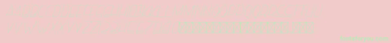righthand hairlineitalic personal Font – Green Fonts on Pink Background