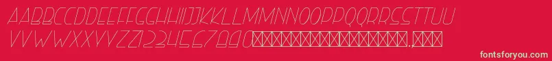 righthand hairlineitalic personal Font – Green Fonts on Red Background