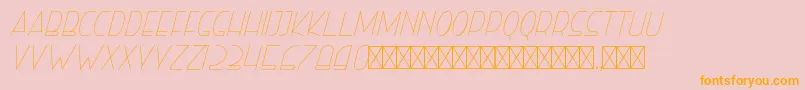 righthand hairlineitalic personal-Schriftart – Orangefarbene Schriften auf rosa Hintergrund