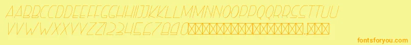 righthand hairlineitalic personal Font – Orange Fonts on Yellow Background