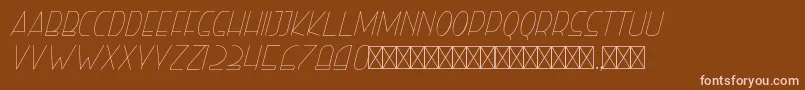 Więcej informacji o czcionce righthand hairlineitalic personal Czcionka righthand hairlineitalic personal – różowe czcionki na brązowym tle