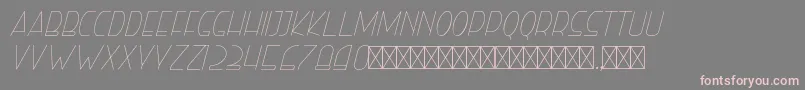 righthand hairlineitalic personal Font – Pink Fonts on Gray Background