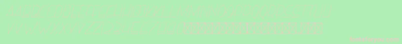 Fonte righthand hairlineitalic personal – fontes rosa em um fundo verde