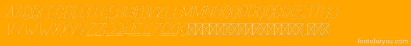 righthand hairlineitalic personal Font – Pink Fonts on Orange Background
