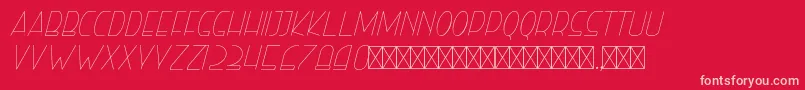 righthand hairlineitalic personal Font – Pink Fonts on Red Background