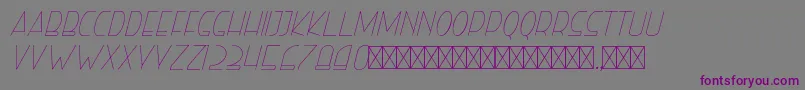 Czcionka righthand hairlineitalic personal – fioletowe czcionki na szarym tle
