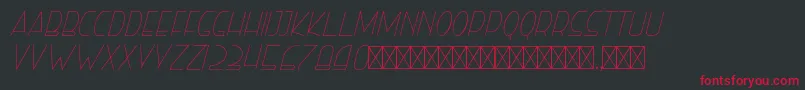 righthand hairlineitalic personal Font – Red Fonts on Black Background