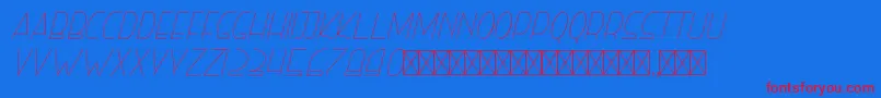 Police righthand hairlineitalic personal – polices rouges sur fond bleu