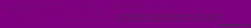 righthand hairlineitalicdash personal-Schriftart – Schwarze Schriften auf violettem Hintergrund