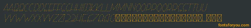 Czcionka righthand hairlineitalicdash personal – pomarańczowe czcionki na czarnym tle