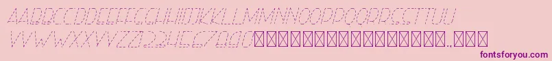 righthand hairlineitalicdash personal Font – Purple Fonts on Pink Background