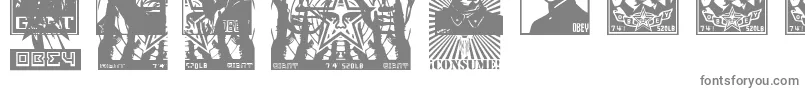 ObeytyrantCaps Font – Gray Fonts on White Background