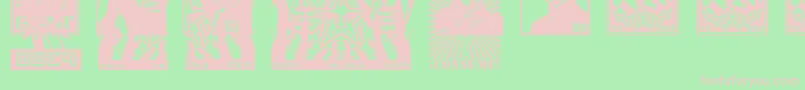 フォントObeytyrantCaps – 緑の背景にピンクのフォント