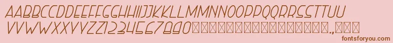 righthand italic personal Font – Brown Fonts on Pink Background