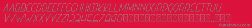 Czcionka righthand italic personal – szare czcionki na czerwonym tle
