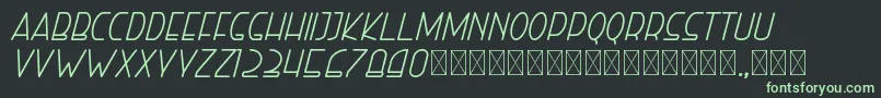 righthand italic personal Font – Green Fonts on Black Background