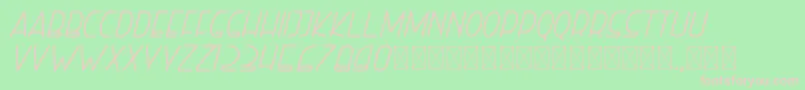 Fonte righthand italic personal – fontes rosa em um fundo verde