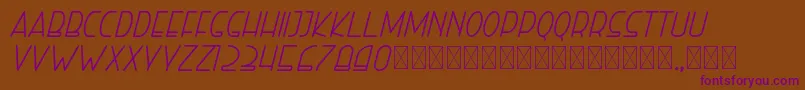 righthand italic personal Font – Purple Fonts on Brown Background