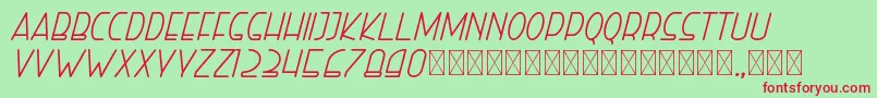 righthand italic personal Font – Red Fonts on Green Background