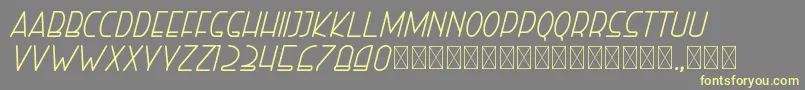 Fonte righthand italic personal – fontes amarelas em um fundo cinza