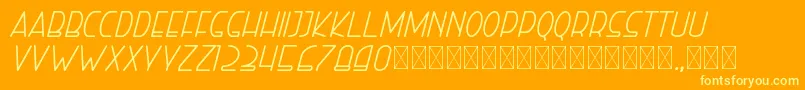 righthand italic personal Font – Yellow Fonts on Orange Background