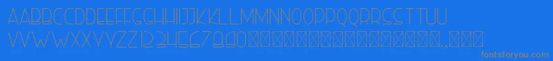 フォントrighthand light personal – 青い背景に灰色の文字