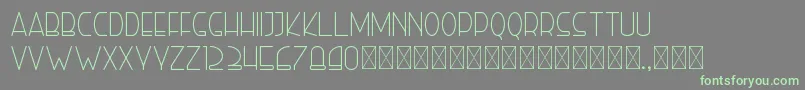 フォントrighthand light personal – 灰色の背景に緑のフォント